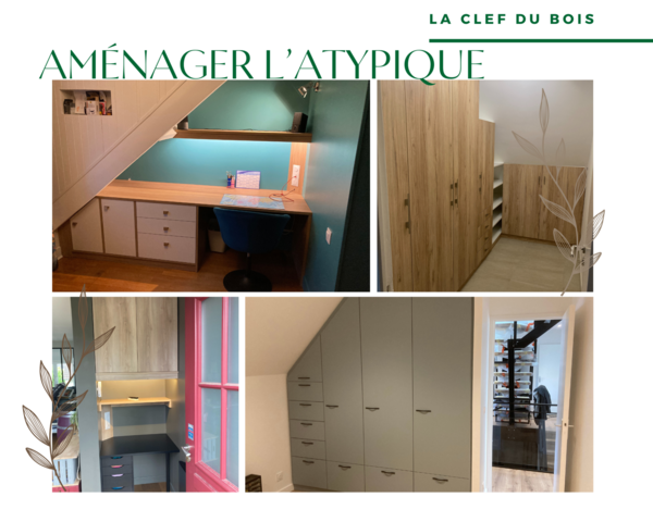 Aménager l’atypique sous-escaliers mansardes : 